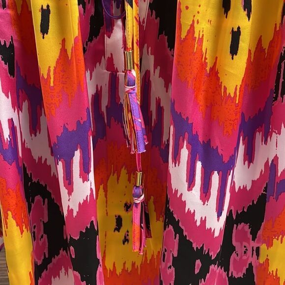 Josephine Studio Women’s Petite X Small Artsy Bright Pullover Dress Blouse Top - Picture 3 of 9